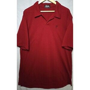 Ashworth Golf Polo Shirt, 100% Cotton, Sx XL, Red/Maroon Stripe, Made in the USA